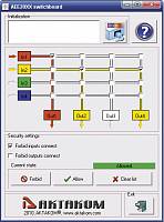 AAE-2185 4-х канальный матричный контролер - коммутатор силовых линий - Windows приложение для матричного коммутатора