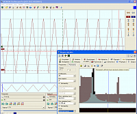 АСК-3712 Осциллограф цифровой запоминающий - режим спектрального анализа  БПФ с возможностью выбора ОКНА и индикацией абсолютного значения уровня сигнала