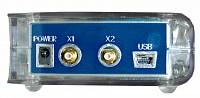 АСК-3102 1Т Двухканальный USB осциллограф - приставка + анализатор спектра - вид сзади