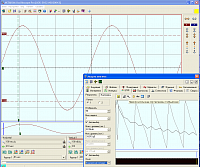 АСК-3116 Осциллограф цифровой запоминающий - режим спектральго анализа сигнала  с выбором ОКНА и переключением вида спектограмы-столбцы-линии
