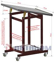 АРМ-5151 Подкатной столик с регулируемым наклоном рабочей поверхности - Размеры для использования