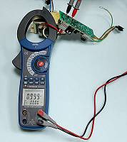 АСМ-2353 Клещи токовые - Измерение коэффициента мощности (первая строка) и фазового угла (вторая строка)