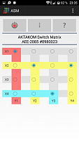 ASM Aktakom Switch Matrix Программа коммутатора для ОC Android - Главное окно